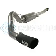 AFE 49-43041-B MACHFORCE XP EXHAUST CAT-BACK SS-409 4IN BLACK TIP 11-12 FORD F-150 ECOBOOST V6-3.5L (TT)