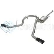 AFE 49-43056-B MACHFORCE XP EXHAUST 3IN SS DUAL SIDE EXIT CB W/ BLACK TIPS 11-14 FORD F150 ECOBOOST V6-3.5L TT