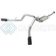 AFE 49-43070-B MACHFORCE XP EXHAUST 3IN SS DUAL SIDE EXIT CB W/ BLACK TIPS 15 FORD F150 ECOBOOST V6-2.7L/3.5L