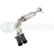 AFE 49-43071-B REBEL SERIES EXHAUST SS FRONT SIDE EXIT CB W/ BLACK TIPS 10-14 FORD F150 ECOBOOST V8 6.2L
