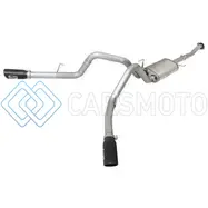AFE 49-43074-B MACHFORCE XP EXHAUST 3IN SS DUAL SIDE EXIT CB W/ BLACK TIPS 2015 FORD F150 5.0L V8 CC/SB EC/LB
