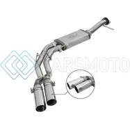 AFE 49-43078-P REBEL SERIES 3IN. TO 2.5IN. 409 SS C/B EXHAUST 11-14 FORD F-150 V6-3.5L (TT) - POLISHED TIP