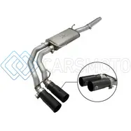 AFE 49-43079-B REBEL EXHAUSTS CAT-BACK SS FORD F-150 04-08 V8 4.6/5.4L W/ BLACK TIPS