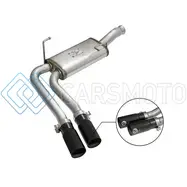 AFE 49-44070-B REBEL SERIES CB MIDDLE-SIDE EXIT SS EXHAUST W/ BLACK TIPS 09-16 GM SILVERADO/SIERRA V6/V8