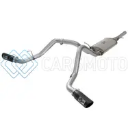 AFE 49-44071-B MACH FORCE-XP 3IN CB SS DUAL EXHAUST W/BLACK TIPS 09-16 GM SILVERADO/SIERRA 4.3L/4.8L/5.3L