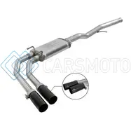 AFE 49-44098-B REBEL SERIES 3IN TO 2.5IN 409 SS CAT-BACK EXHAUST W/ BLACK TIPS 09-18 GM SILVERADO/SIERRA 5.4L