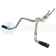 AFE 49-46014-B MACHFORCE XP 2-1/2IN TO 3IN 409 SS CAT-BACK EXHAUST W/ BLACK TIPS 10-17 TOYOTA TUNDRA V8 5.7L