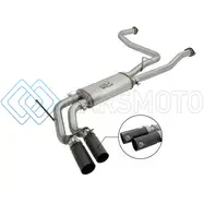 AFE 49-46126-B POWER REBEL SERIES 2-1/2IN 409 SS CAT BACK EXHAUST W/ BLACK TIPS 16-17 NISSAN TITAN V8 5.6L