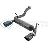 AFE 49-48067-B REBEL SERIES 2.5IN 409 SS AXLE-BACK EXHAUST W/ BLACK TIPS 2018+ JEEP WRANGLER (JL) V6 3.6L