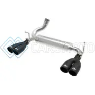 AFE 49-48086-B REBEL SERIES 2.5IN 409 SS AXLE-BACK EXHAUST SYSTEM BLACK 07-18 JEEP WRANGLER (JK) V6-3.6L/3.8L