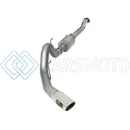 AFE 49-03069-P ATLAS EXHAUSTS 4IN CAT-BACK ALUMINIZED STEEL EXHAUST 2015 FORD F-150 V6 3.5L (TT) POLISHED TIP