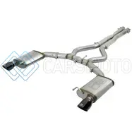 AFE 49-33072-1B MACHFORCE XP 3IN 304 SS CAT-BACK EXHAUSTS W/ BLACK TIPS 15-17 FORD MUSTANG GT V8-5.0L/V6-3.7L