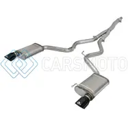 AFE 49-33084-B MACHFORCE XP EXHAUSTS CAT-BACK SS-304 EXH W/ BLACK TIPS 15-16 FORD MUSTANG ECOBOOST 2.3L (T)