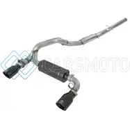 AFE 49-33103-B TAKEDA 3IN 304 SS CAT-BACK EXHAUST SYSTEM W/ BLACK TIPS 16-18 FORD FOCUS RS I4-2.3L (T)