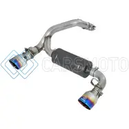 AFE 49-33104-L TAKEDA 3IN 304 SS AXLE-BACK EXHAUST SYSTEM W/ BLUE FLAME TIP 16-18 FORD FOCUS RS 2.3L (T)