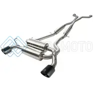 AFE 49-36103-B TAKEDA 2-1/2 IN 304 SS CAT-BACK EXHAUST SYSTEM INFINITI G37 08-13/Q60 14-15 V6-3.7 W/ BLACK TIPS