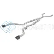 AFE 49-36132NM-C TAKEDA 2.5IN 304 SS CAT-BACK EXHAUST SYSTEM W/ CARBON FIBER TIPS 16-18 INFINITI Q50 V6-3.0L (TT)