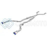 AFE 49-36132NM-L TAKEDA 2.5IN 304 SS CAT-BACK EXHAUST SYSTEM W/ BLUE FLAME TIPS 16-18 INFINITI Q50 V6-3.0L (TT)
