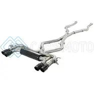 AFE 49-36341-B MACH FORCE-XP 3.5IN. 304 SS C/B EXHAUST SYSTEM 15-18 BMW X5 M (F85) V8-4.4L (TT) - BLACK TIP