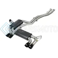 AFE 49-36344-B MACH FORCEXP 2.5 IN 304 STAINLESS STEEL CAT-BACK EXHAUST SYSTEM W/ BLACK TIPS 01-06 BMW M3 (E46)