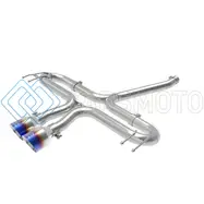 AFE 49-36625-L TAKEDA 2-1/2IN 304 SS AXLE-BACK EXHAUST W/BLUE FLAME TIPS 17-20 HONDA CIVIC SPORT L4-1.5L (T)