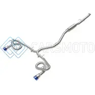 AFE 49-36630-L POWER TAKEDA 22-23 HONDA CIVIC SI I4-1.5L (T) 2.5IN TO 3IN 304 SS CB EXHAUST - BLUE FLAME TIPS