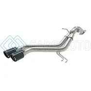 AFE 49-37019-C TAKEDA 13-17 HYUNDAI VELOSTER L4-1.6L 2-1/2IN 304 SS AXLE-BACK EXHAUST W/ CARBON FIBER TIPS