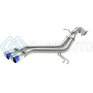 AFE 49-37019-L TAKEDA 13-17 HYUNDAI VELOSTER L4-1.6L 2-1/2IN 304 SS AXLE-BACK EXHAUST W/ BLUE FLAME TIPS