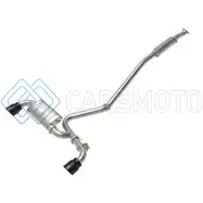 AFE 49-37033-B 22-23 HYUNDAI KONA N L4 2.0L(T) TAKEDA 3IN 304 SS CAT-BACK EXHAUST SYSTEM W/ BLACK TIPS