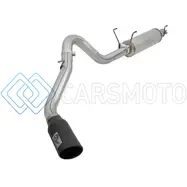 AFE 49-42056-B MACHFORCE XP 4IN EXHAUSTS CAT-BACK SS SIDE EXIT 14-17 DODGE RAM 2500 V8-6.4L HEMI W/ BLACK TIPS