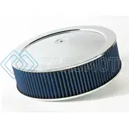 AFE 18-21402 MAGNUMFLOW AIR FILTERS ROUND RACING P5R A/F CHROME ASSY 14X4: BLK/BLUE E/M