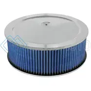 AFE 18-21403 MAGNUMFLOW AIR FILTERS ROUND RACING P5R A/F CHROME ASSY 14X5: BLK/BLUE E/M