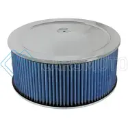AFE 18-21404 MAGNUMFLOW AIR FILTERS ROUND RACING P5R A/F CHROME ASSY 14X6: BLK/BLUE E/M