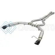 AFE 49-33088-B MACHFORCE XP 3IN 304 SS SPORT TONE CAT-BACK W/ BLACK TIPS 15-17 FORD MUSTANG V6-3.7L/V8-5.0L