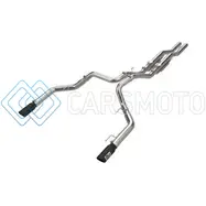 AFE 49-33151-B 21-24 FORD F-150 VULCAN SERIES 3 IN TO 3-1/2 IN STAINLESS STEEL CAT-BACK EXHAUST SYSTEM - BLACK