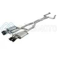 AFE 49-34078-B MACHFORCE XP 3IN 304SS CAT BACK EXHAUST S/ BLACK TIPS 16-17 CADILLAC ATS-V V6-3.6L (TT)