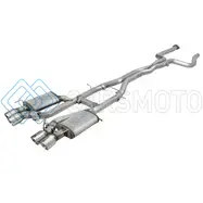 AFE 49-34078-P MACHFORCE XP 3IN 304 SS CAT-BACK DUAL MODE EXHAUST W/ POLISHED TIPS 16-17 CADILLAC ATS-V V6-3.6L