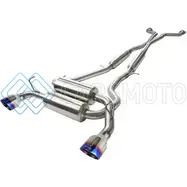 AFE 49-36103-L TAKEDA 2-1/2IN 304SS CAT-BACK EXHAUST INFINITI G37 08-13/Q60 14-15 V6-3.7 W/ BLUE FLAME TIPS