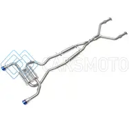 AFE 49-36136-L 14-15 INFINITI Q50 V6 3.7L TAKEDA 2-1/2IN 304 SS CAT-BACK EXHAUST SYSTEM W/ BLUE FLAME TIPS