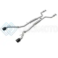 AFE 49-36138-B NISSAN Z 23-23 V6-3.0L TAKEDA 2-1/2IN 304 STAINLESS STEEL CAT-BACK EXHAUST SYSTEM W/ BLACK TIPS