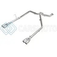 AFE 49-38095-P VULCAN SERIES 3IN 304SS CAT-BACK 21 JEEP GLADIATOR V6-3.0L (TD) - DUAL POLISHED TIP