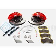 ALCON BKF7059ZG06 2009+ NISSAN GT-R R35 412X36MM ROTOR 6 PISTON CALIPER RC6 FRONT AXLE KIT - RED