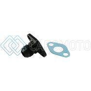 TURBOSMART TS-199-3006 38.1MM 10AN OIL DRAIN - BLACK