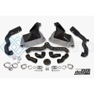 DO88 BIG-140SV-76 07-09 PORSCHE 911 TURBO/GT2 (997.1) BIGPACK INTERCOOLER KIT W/BLACK PIPE + INLETS