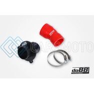 DO88 CP-110R-OEM VAG 1.8/2.0 TSI (MQB) TURBO MUFFLER DELETE OEM PRESSURE PIPES RED HOSE