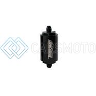 TURBOSMART TS-0402-1130 FPR BILLET INLINE FUEL FILTER 1.75IN OD 3.825IN LENGTH AN-6 MALE INLET - BLACK