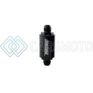 TURBOSMART TS-0402-1132 FPR BILLET INLINE FUEL FILTER 1.75IN OD 3.825IN LENGTH AN-10 MALE INLET - BLACK