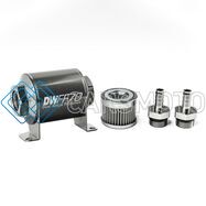 DEATSCHWERKS 8-03-070-100K-38 3/8 IN, 100 MICRON, 70MM IN-LINE FUEL FILTER KIT