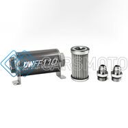 DEATSCHWERKS 8-03-110-005K-8 -8AN, 5 MICRON, 110MM IN-LINE FUEL FILTER KIT