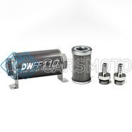 DEATSCHWERKS 8-03-110-040K-38 3/8 IN, 40 MICRON, 110MM IN-LINE FUEL FILTER KIT
